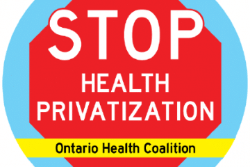 Stop Health Privatization - Ontario Health Coalition logo