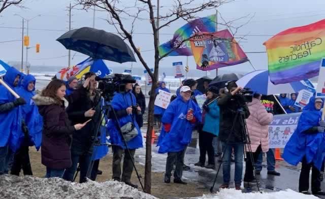 OPSEU CHEO members rally in support of autism services.
