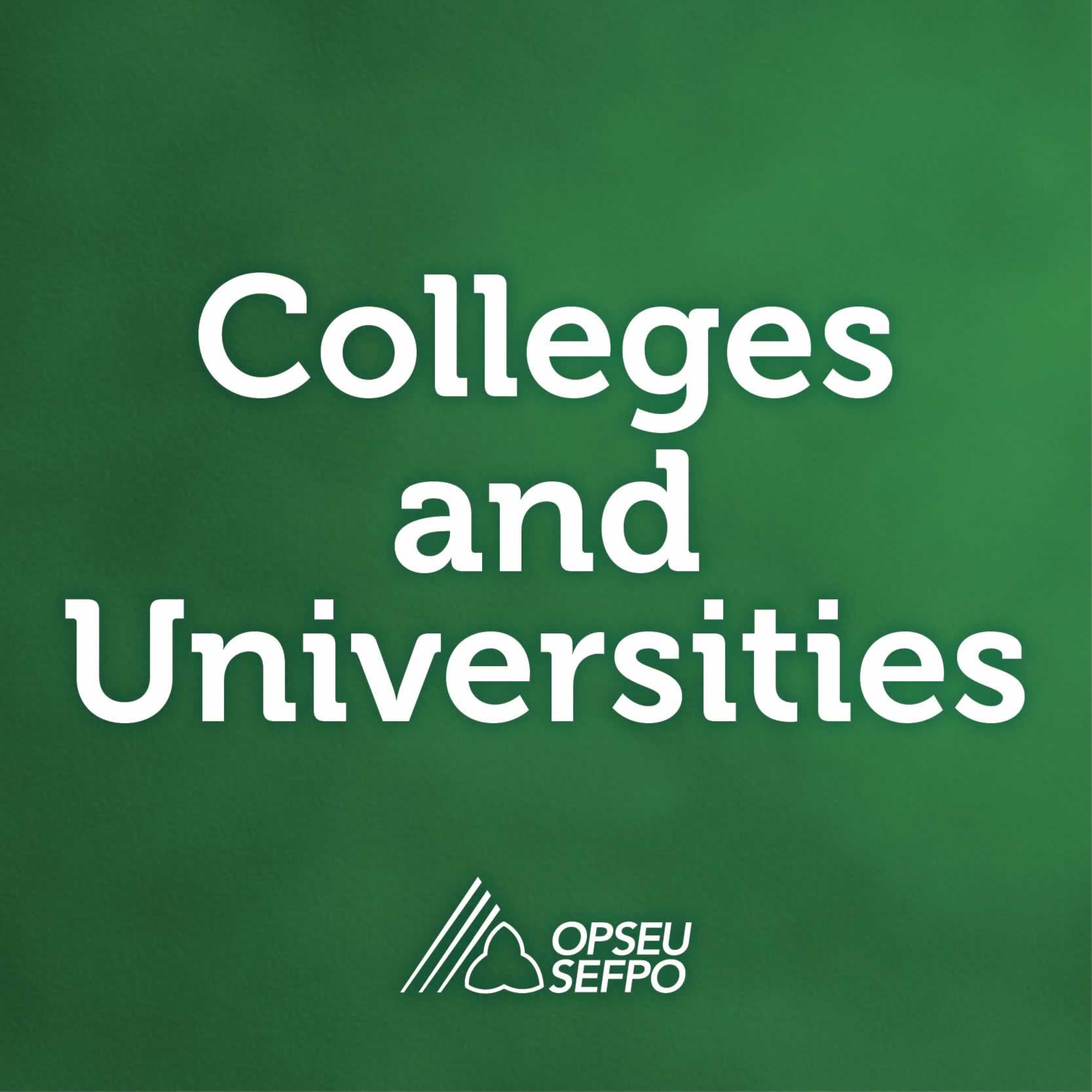 Colleges and Universities