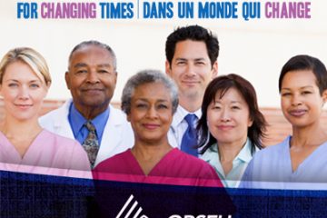 Group of OPSEU members under the slogan Ontario's Union for Changing Times