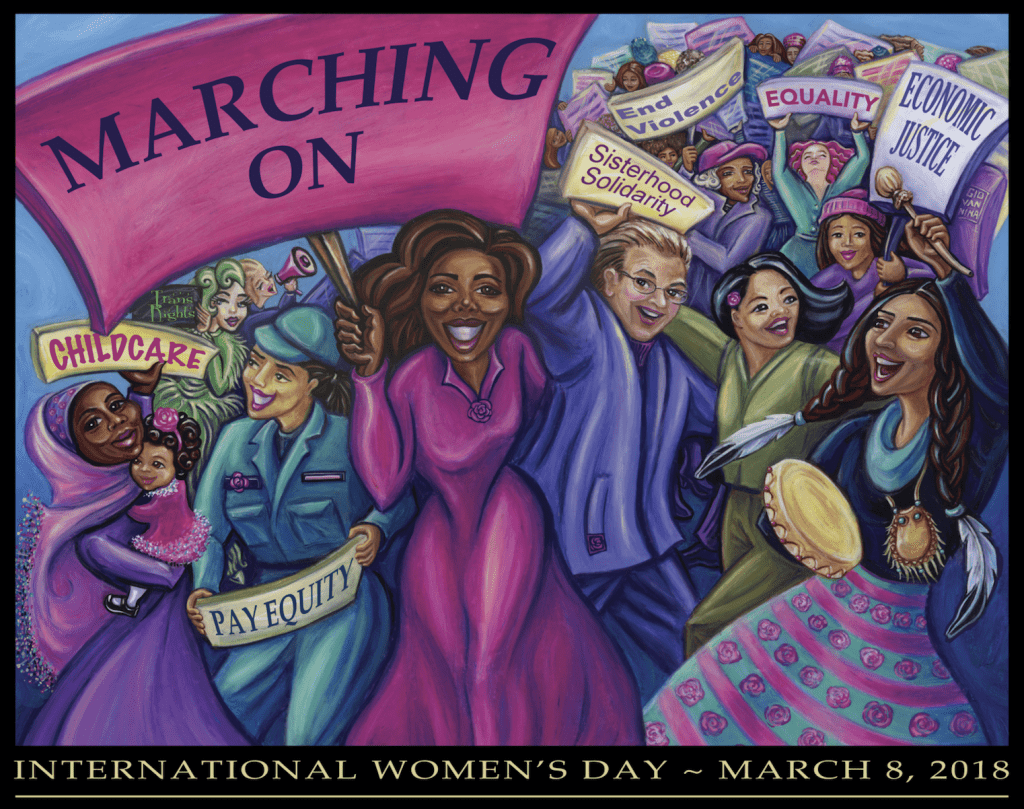 Marching on International Women's Day - March 8