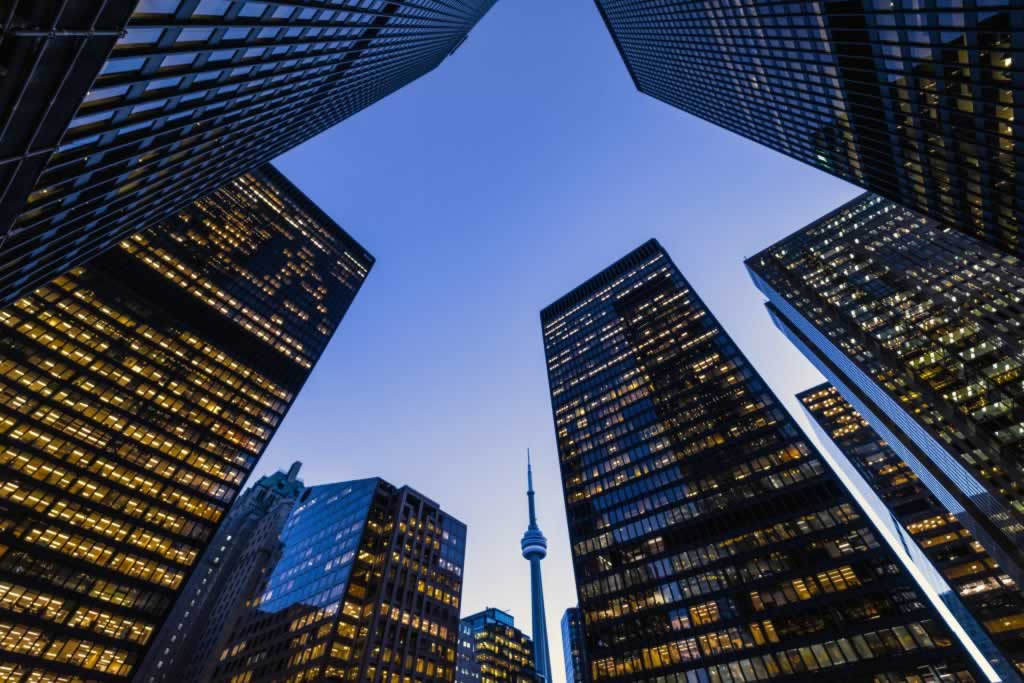 Downtown Toronto financial district skyline