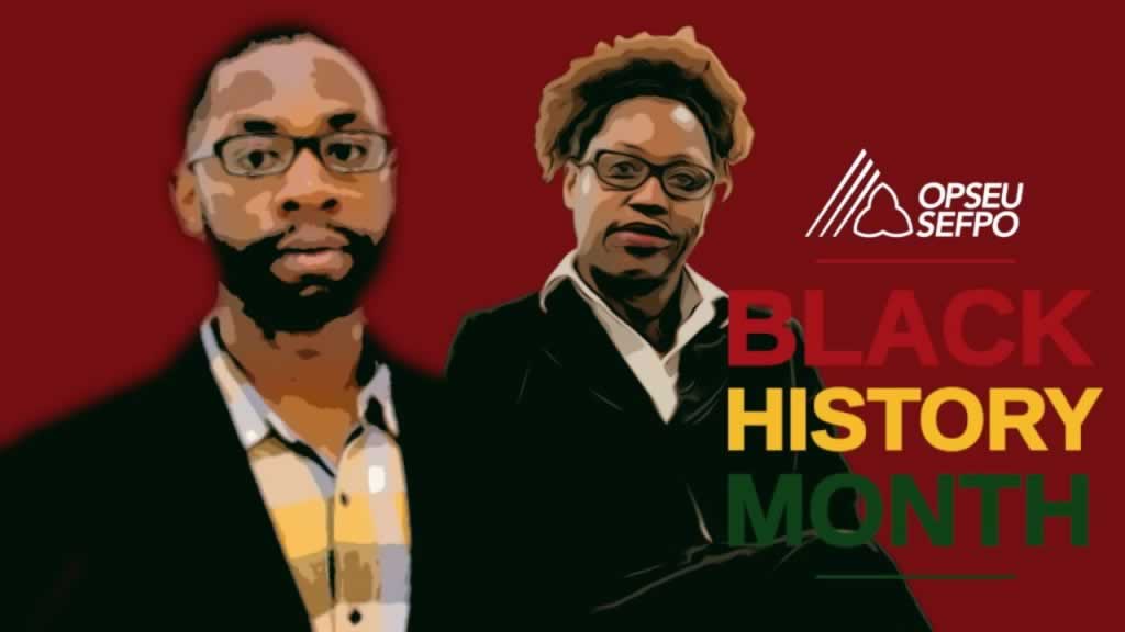 Black history month featuring two member photos