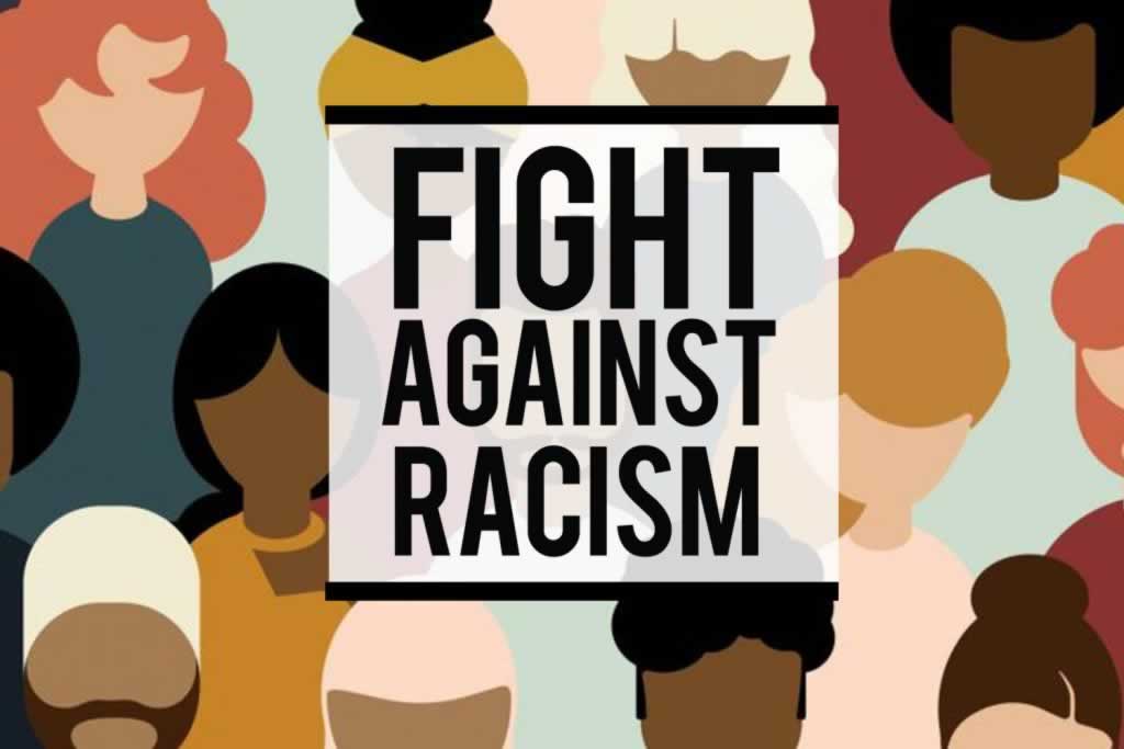 Fight Against Racism. Illustration of diverse group of people