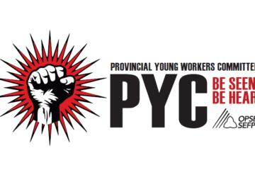 Provincial Young Workers Committee (PYC) logo . Be seen, be heard