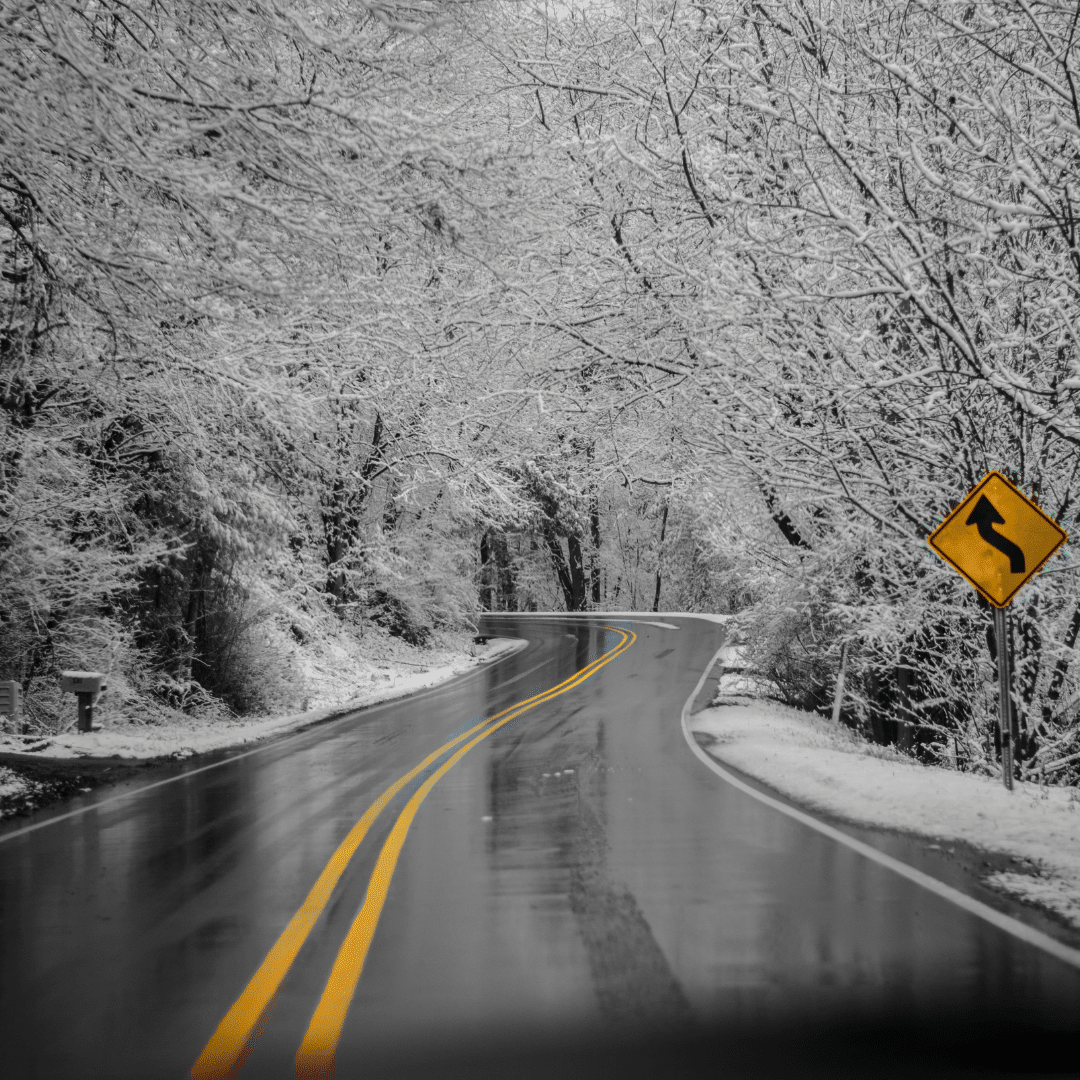 Highway in winter.